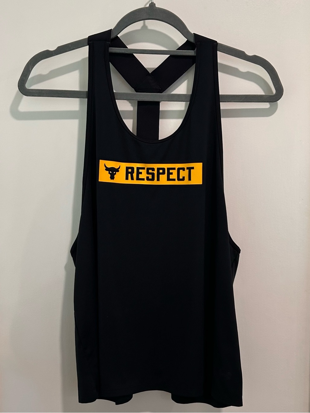 Under Armour Womens Black/Yellow Project Rock Tank Top! Medium